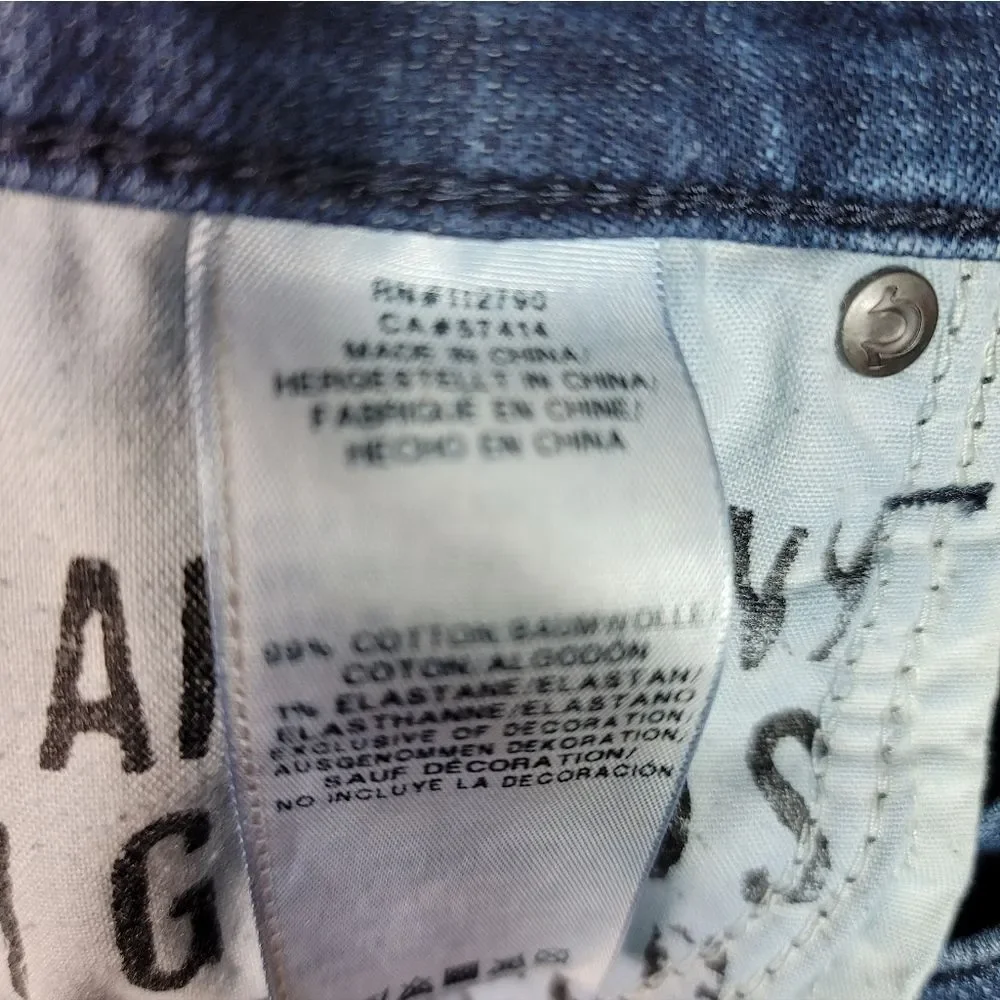 True Religion Rocco Relaxed Skinny Moto Jeans Men 30 Blue Stretch Biker Denim .